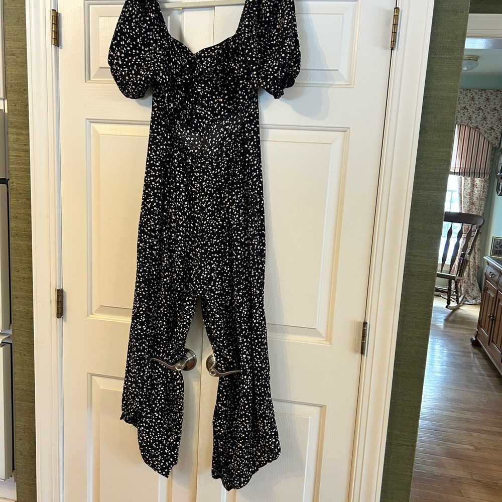 Miami Black and White backless jumpsuit